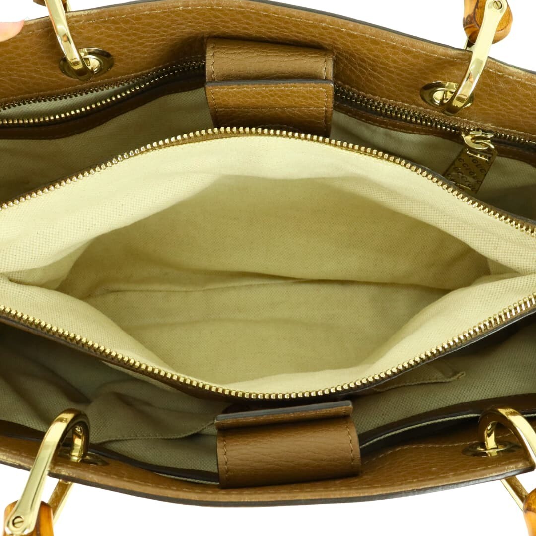 GUCCI Bamboo Shopper Medium 2 WAY Bag Leather - 01409 | eBay