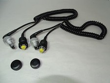 Lot 4 - 2 Nikon Sync Cord Cable  2 Plugs SB 102 103 104 105 flash strobe 5 Pins