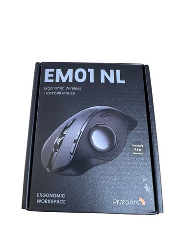 ProtoArc Wireless RED Trackball Mouse EM01 2.4G Ergonomic-Open Box-READ - Picture 3 of 11