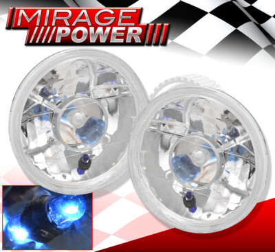 Universal 7'' Round Sealed Glass Lens LED Projector Headlamp Lights Assembly Fogs