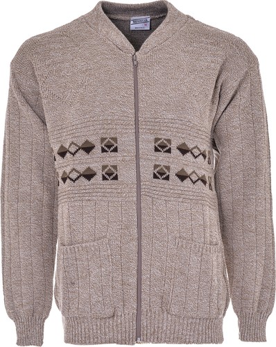 Men's Classic Winter Grandad Zip-up Cardigan Jumper Knitwear Size S-5XL - Picture 2 of 9