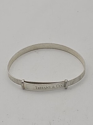 Vintage Tiffany Co sterling silver baby bracelet bungle