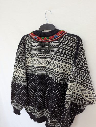 Norlender Jumper Mens Large Fair Isle Wool Nordic Sweater Chunky Knit Clasp L - Picture 4 of 10