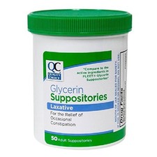 2 Pack Quality Choice Glycerin Suppositories Laxative 50 Count Each