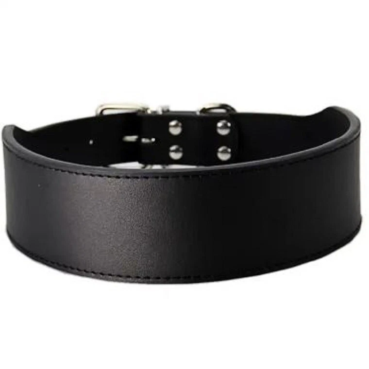 Wide Dog Collar BLack Luxury Solid Soft pet accessory Sizes: 14"-27".
Opens in a new window or tab