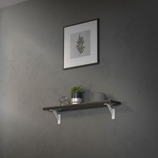 2x Mensole in alluminio bianco 120 mm supporti per ripiani muro scaffale pesanti