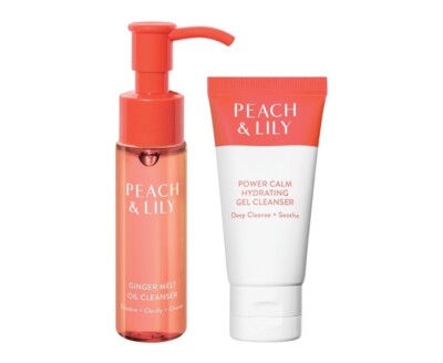 New Peach And Lily Double Cleanse Duo 30ml Ea Ginger Melt Oil Cleanser 