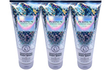 3 BATH  BODY WORKS PLATINUM MOISTURIZING BODY WASH SHEA BUTTER 10 FL OZ NEW