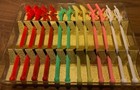 Vintage set of 12 plastic Sports SWIZZLE STIR STICKS w/ Case - golf, football... — photo 2