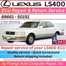 89661 - 50151 ECU Repair & Return Service, LS400 ECU repair with 5 year warranty