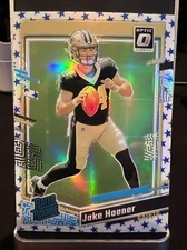 2023 Donruss Optic Jake Haener Rated Rookie Stars SSP #277 New Orleans Saints