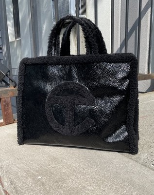 Telfar x UGG Medium Shopper Crinkle Leather Black