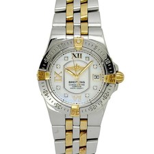 Reloj para mujer Breitling Starliner B7134012A680 cuarzo esfera blanca oro am...