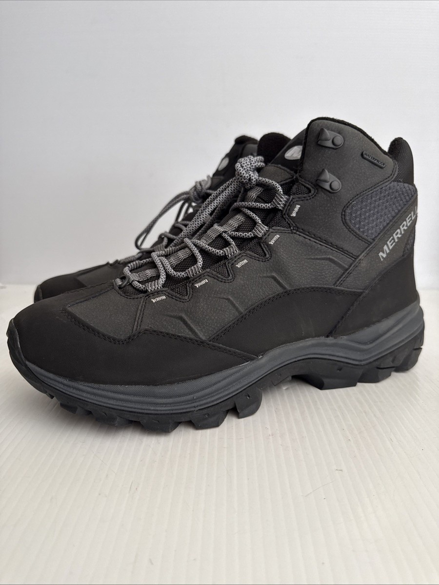 Merrell Snow Boots Mens Size 9 Black Insulated Lace Up Winter Hiking J16467Z Merrell Thermo Chill Mid Waterproof Winter Snow Boots J16467  main image 4
