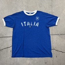Vintage Italy Soccer Futbol Jersey Blue Shirt Size XL check measurements