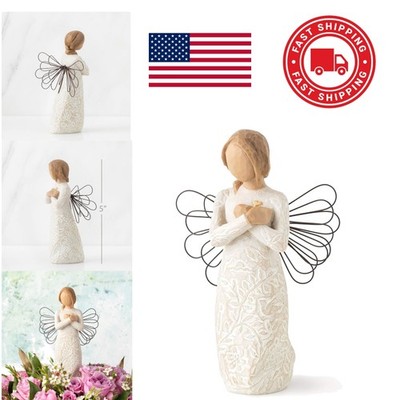 Gift Ready Remembrance Angel Figure 5 Inch Lighter Skin for Comfort and Healing
