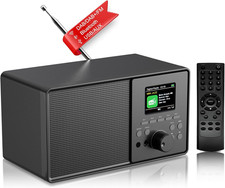 Radio Vintage DAB+/FM Con Bluetooth 5.0, DAB plus Digitale Radiosveglia Doppio A