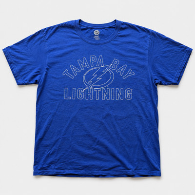 Tampa Bay Lightning T-Shirt Herren Logo NHL Hockey M Blau Sportswear Fanwear