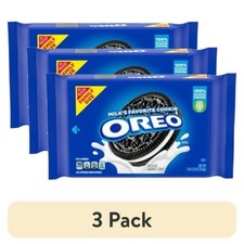 New 3 pack OREO Chocolate Sandwich Cookies, Family Size, 18.12 oz