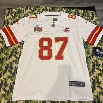 Kansas City Chiefs Travis Kelce #87 White Jersey Size Small