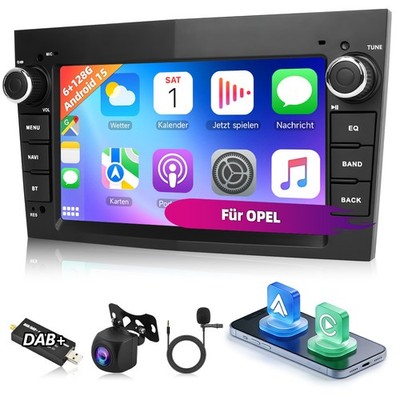 Android 15 Apple Carplay Autoradio Navi DAB Für Opel Corsa C Combo Tigra Twintop