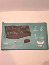  Wireless Keyboard And Mouse Combo - GRAY, EK30 ergonomic.