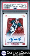 Gar Edgar Martinez Auto PSA 10 2025 Bo Jackson Battle Arena Inspired Ink #12