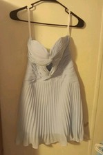 Women's spaghetti strap Prom Dress size 4 light blue Evening Gown lined Zipper