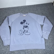 Uniqlo UT Disney Mickey Mouse Graphic Crewneck Sweatshirt Mens Large Blue