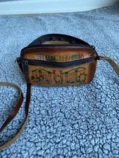 Mini Leather Wallet From Medellín Colombia Brown Color