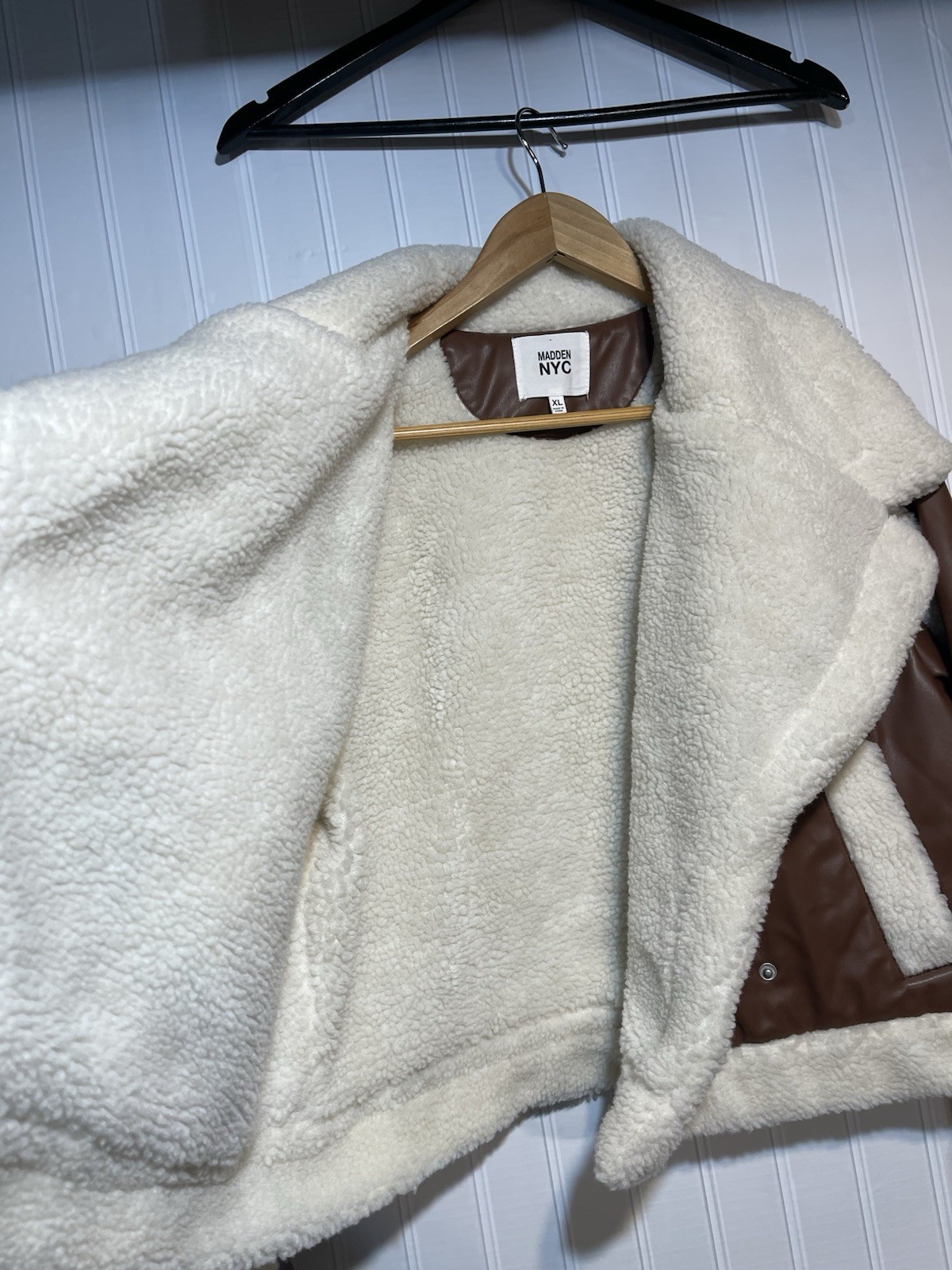 “Steve Madden shearling aviator jacket” - image 8