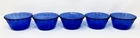 5 Vintage Pyrex 463 Cobalt Blue Custard Cups Ramekins - 6oz 175mL Excellent