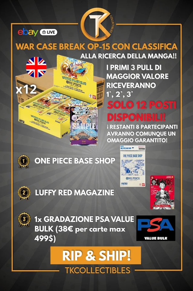 WAR CASE BREAK OP-15 ENG 🔥CON CLASSIFICA E OMAGGI PER TUTTI I PARTECIPANTI