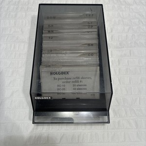Vintage Rolodex VIP 24C Business Card File Box A-Z Made In USA 