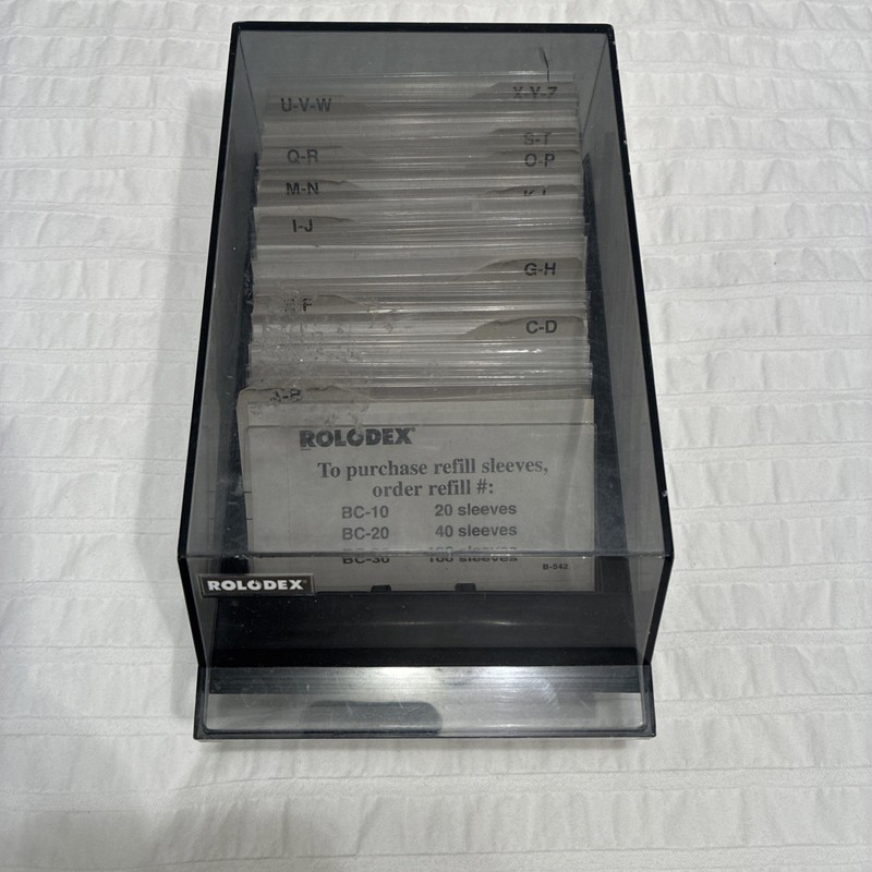 Vintage Rolodex VIP 24C Business Card File Box A-Z Made In USA 