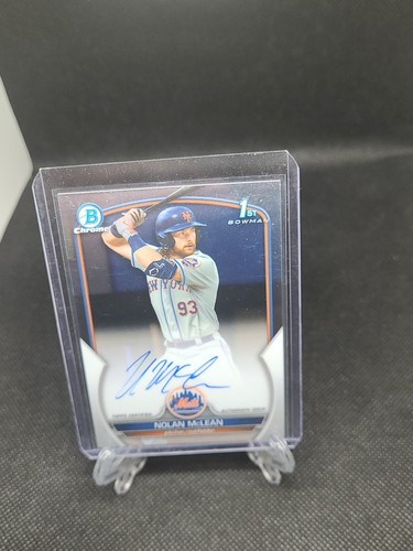 2023 Bowman Draft Chrome 1st NOLAN MCLEAN AUTO #CDA-NM New York Mets - Picture 2 of 3