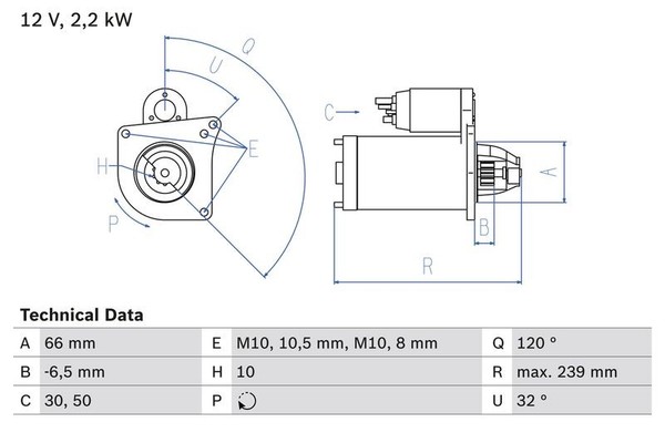 Starter Bosch 0 986 020 141 Passend FÜR Nissan Opel Renault Anlasser Startmotor-image