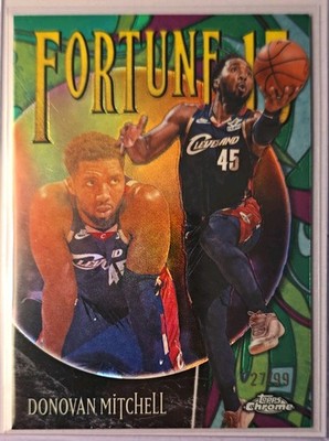 Topps 2026 Topps Chrome Donovan Mitchell Fortune 15 Insert F15-10 Cavaliers /99