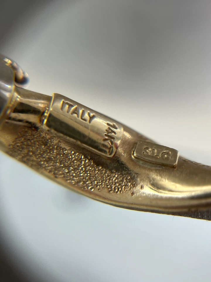 VTG 14K White & Gold Hollow Cuff Bracelet 7g Twist Dual Tone Y551R-DS51 - Image 4 of 4