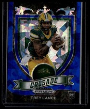 2021 Panini Prizm Draft Picks Collegiate #164 Trey Lance Blue Ice #/99