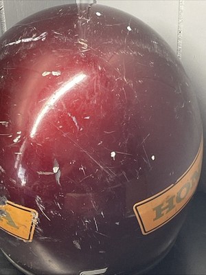 Vintage 1975 Shoei Hondaline Hawk DOT 3-77 Maroon Motorcycle