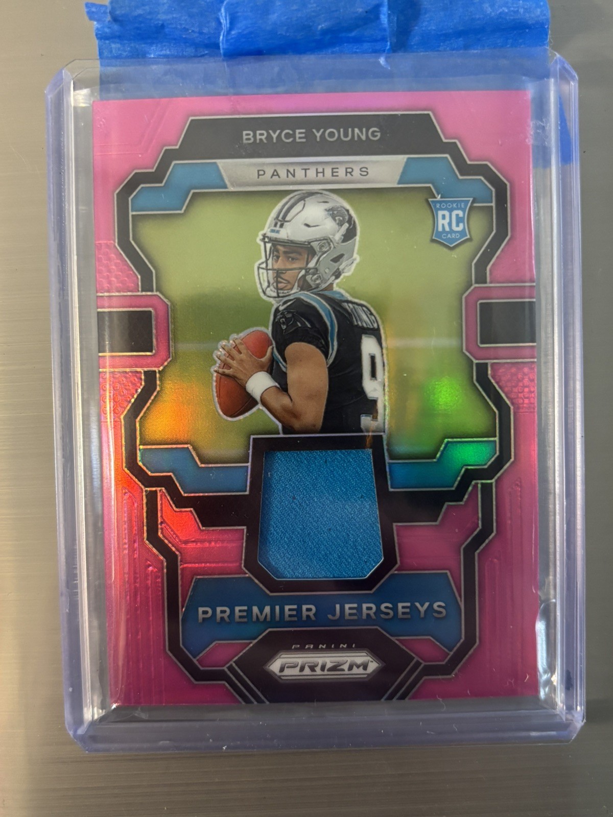 2023 Panini Prizm Premier Jerseys Pink Bryce Young Rookie Relic