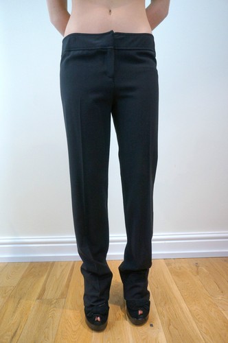 PATRIZIA PEPE Women's Wool Mix Black Straight Leg Formal Trousers / Pants IT42 - Picture 3 of 7