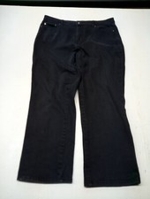 Vintage Womens LA Blues Mid Rise Straight Leg Black Stretch Denim Jeans Size 14P