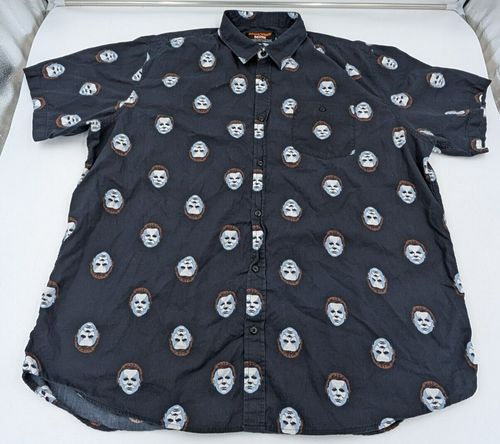 Halloween Michael Myers MOB Middle of Beyond geknöpftes Hemd S/S Herren Größe 3XL Vintage