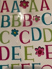 K and Company alphabet glitter stickers-101 letters- pink, blue, green