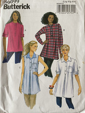 EASY Butterick 6099 Loose-fit TUNIC TOP sewing pattern L/XL/XXL 16-26 UNCUT