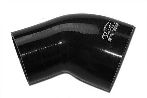Manguera de unión de codo reductora de silicona de 45 grados de 4 capas 70 mm - 76 mm 2 3/4"" - 3"" negra - Imagen 2 de 6