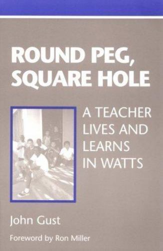 ROUND PEG, SQUARE HOLE - 1999 A Teacher Lives & Learns by John Gust FREE Shippin - Foto 1 di 1