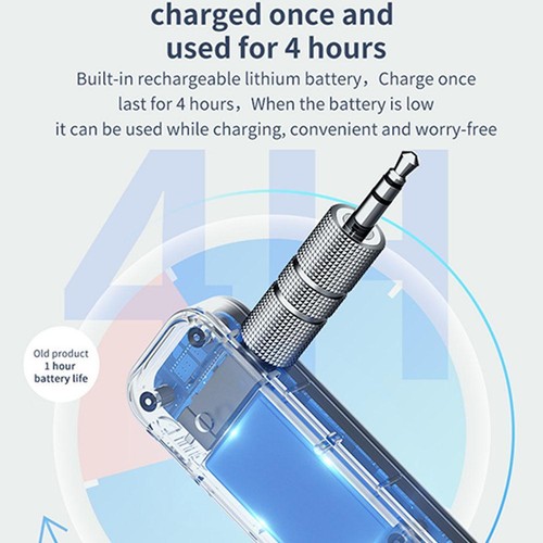 For Car Music Audio Aux Adapter USB Wireless Bluetooth 5.0 Transmitter Receiver - Afbeelding 6 van 13